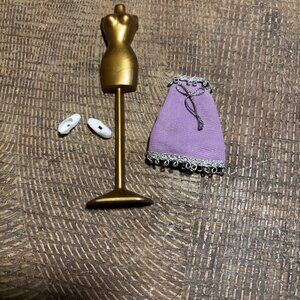 Topper Dawn Doll Clothes lavender and silver mini dress